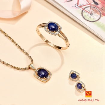 Set trang sức đính Saphire (mã TSSP 101812)